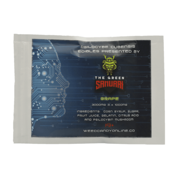 The Green Samurai - Shroom Gummies - Grape - 3g | Powerful Magic Mushrooms Canada